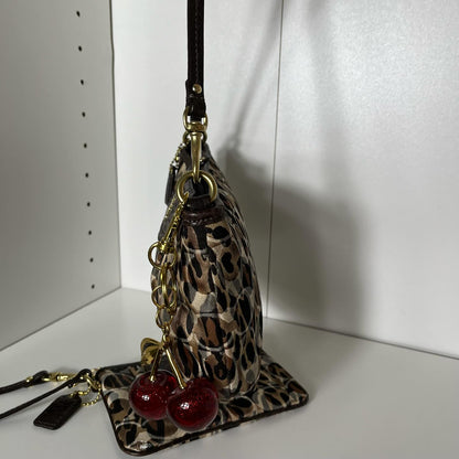 Y2k Coach leopard print mini bag
