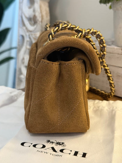 Coach Quilted Tabby 20 Suede Shoulder Bag