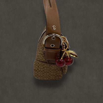 coach signature Flap Soho Shoulder bag beige brown 624