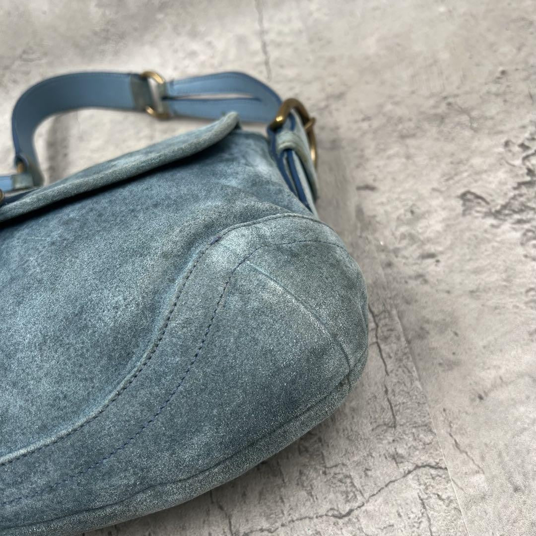Coach Vintage  Soho Shoulder Bag Suede Leather Jean blue 9253 Used Women