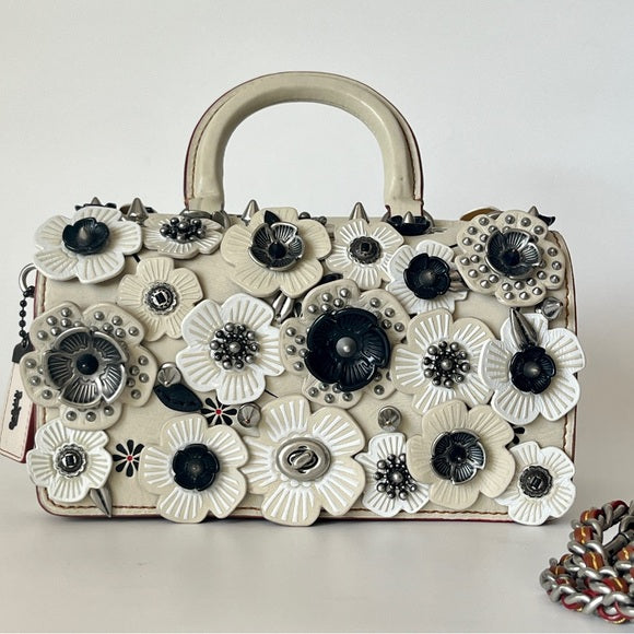 Coach Double Dinky With Chalk Wild Tea Rose 1941 Runway Collection