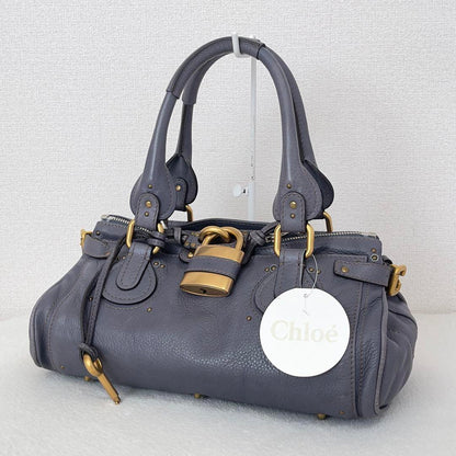Chloe Paddington Handbag Padlock Leather Rare Color