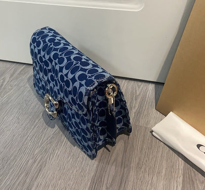 CHAIN TABBY CHAIN SHOULDER BAG IN SIGNATURE DENIM
