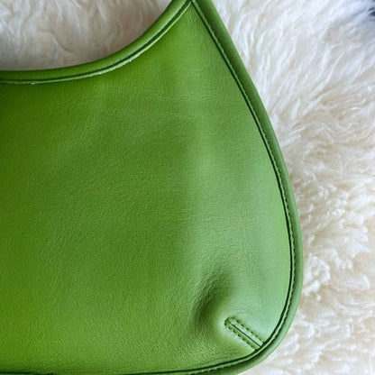 Rare Vintage Coach Ergo Bag Mini Green Leaf 9027 Satchel Hobo Shoulder Bag