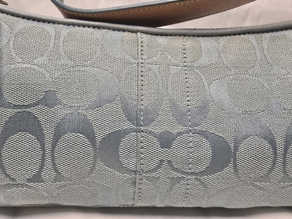 COACH Vintage Y2K 6371 East West Demi Baguette Canvas Blue Shoulder Bag