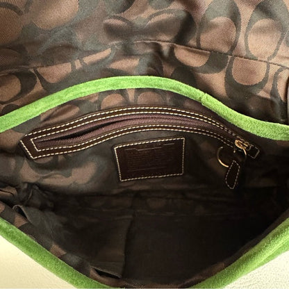 COACH Green Suede SoHo Bag rare y2k vintage