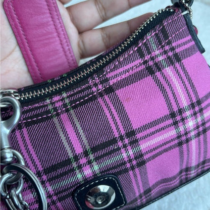 Y2K Coach Plaid Demi Buckle Mini Bag 🩷