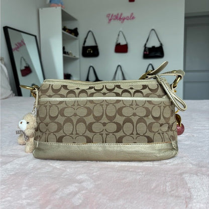 Y2K Coach Legacy Turnlock 2 Pocket Shoulder Bag 🤎