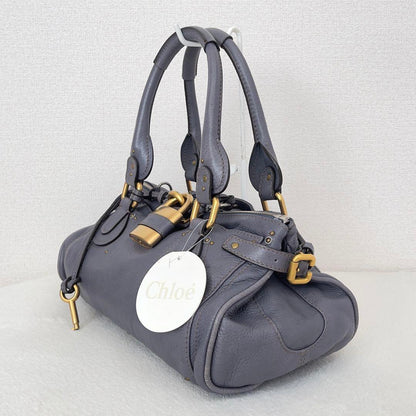 Chloe Paddington Handbag Padlock Leather Rare Color