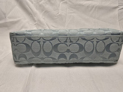 COACH Vintage Y2K 6371 East West Demi Baguette Canvas Blue Shoulder Bag