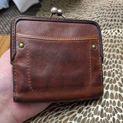 Vintage Whiskey Leather Legacy Stripe Bag and Wallet Set
