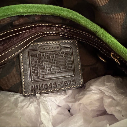 COACH Green Suede SoHo Bag rare y2k vintage