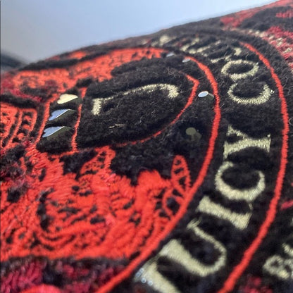 RARE Y2K Juicy Couture Black and Red Velvet Scottie Dog Bag