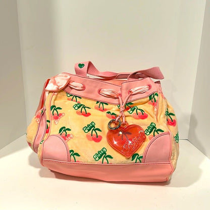 Rare Vintage Juicy Couture "Heart Cherries" Lady's Handbag