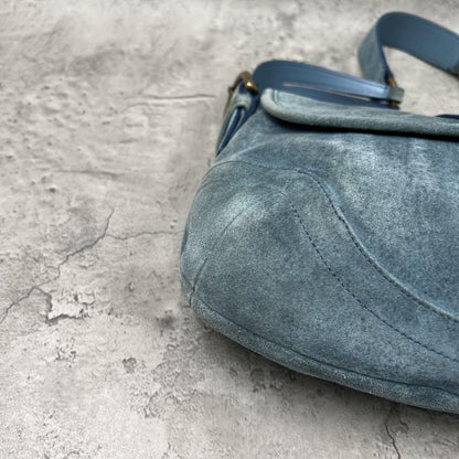 Coach Vintage  Soho Shoulder Bag Suede Leather Jean blue 9253 Used Women